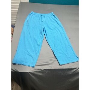 Cottonseed Blue Casual Pull On Cropped Pants L‎